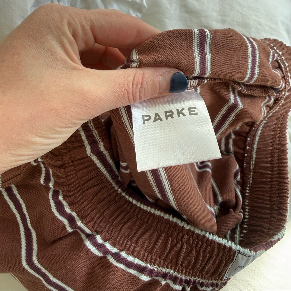 Parke Brown Striped Pants - Picture 9 of 10